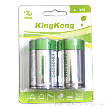 Eco-friendly 1.5V LR20 D Size Alkaline Batteries